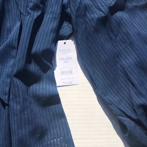 ☀️Time & Tru Long Sleeve Front Tie Blouse - Picture 4 of 7